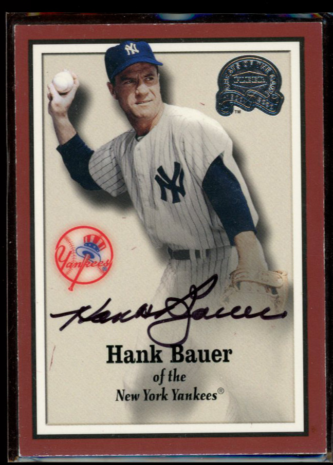 Hank Bauer Signed 2000 Fleer Of The Greats Game Autographed Yankees #2