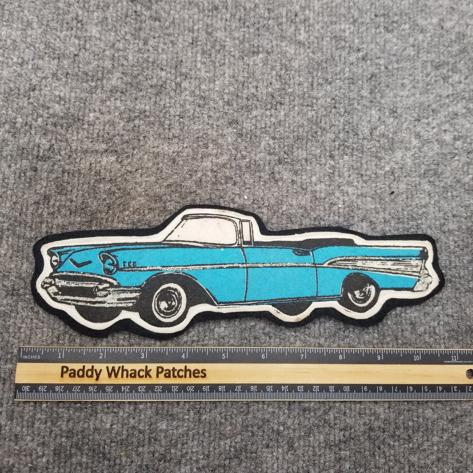 Vintage 1957 Chevrolet Bel Air Patch Large Jacket Back Chevy U7