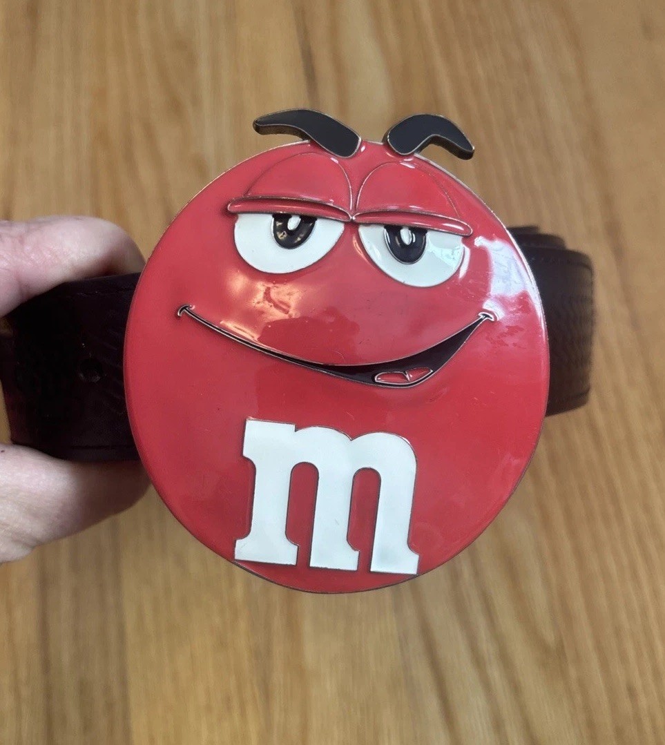 M&M Belt Buckle Red Candy Licensed 2012 Cosplay Costume M&M’s