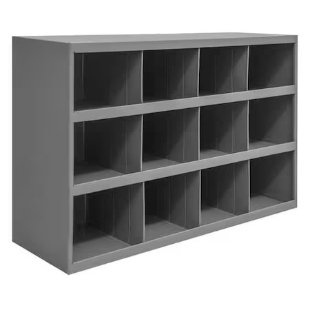 Durham Mfg 330-95 Pigeonhole Bin Unit, 33.75 In W X 12 In D X 23.875 In H, 12