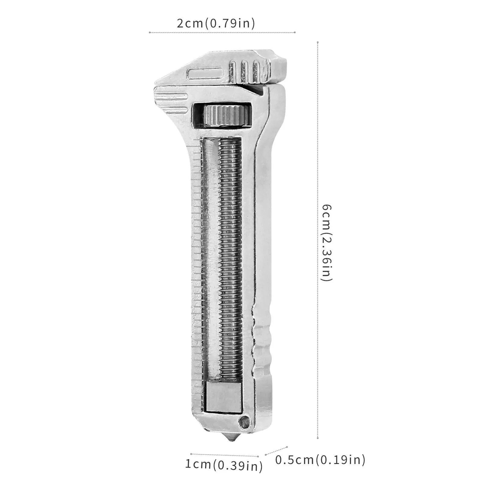 2Pcs Compact Titanium Multitool Alloy Everyday Multi Functional Wrench Spanner