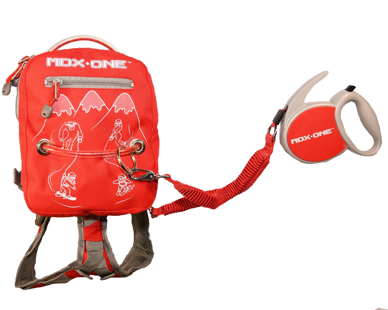 Red Safety Harness for Kids Versatile Ski Snowboard Training System with Leash