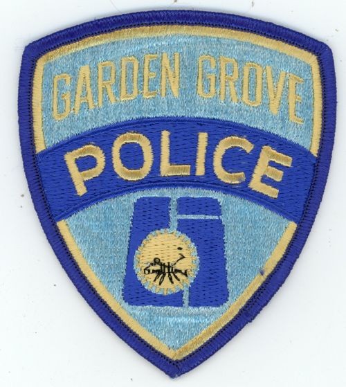 CALIFORNIA CA GARDEN GROVE POLICE NICE SHOULDER PATCH SHERIFF