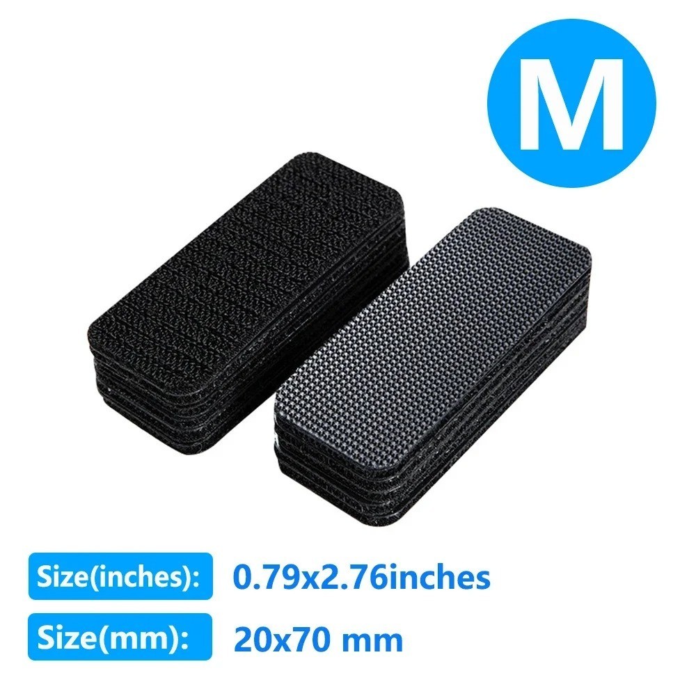 5 Pair Rectangle M Self Adhesive Hook Loop Fastener Tape Strong Sticky Pads