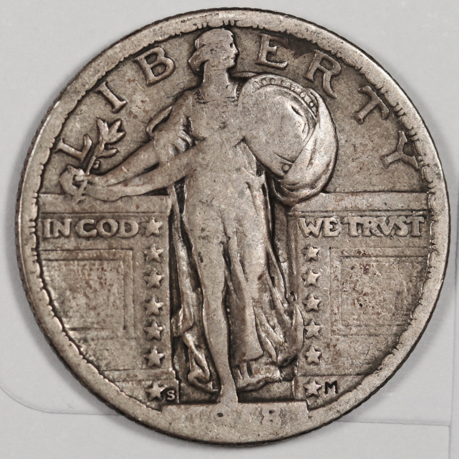 1918-s Standing Liberty Quarter.  Fine.  200412