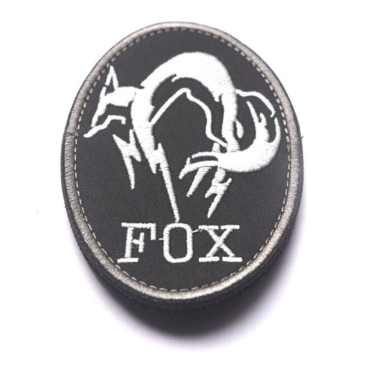 2Pcs FOXHOUND Metal Gear Solid Cosplay Snake Big Boss Hook Loop Patch Badge