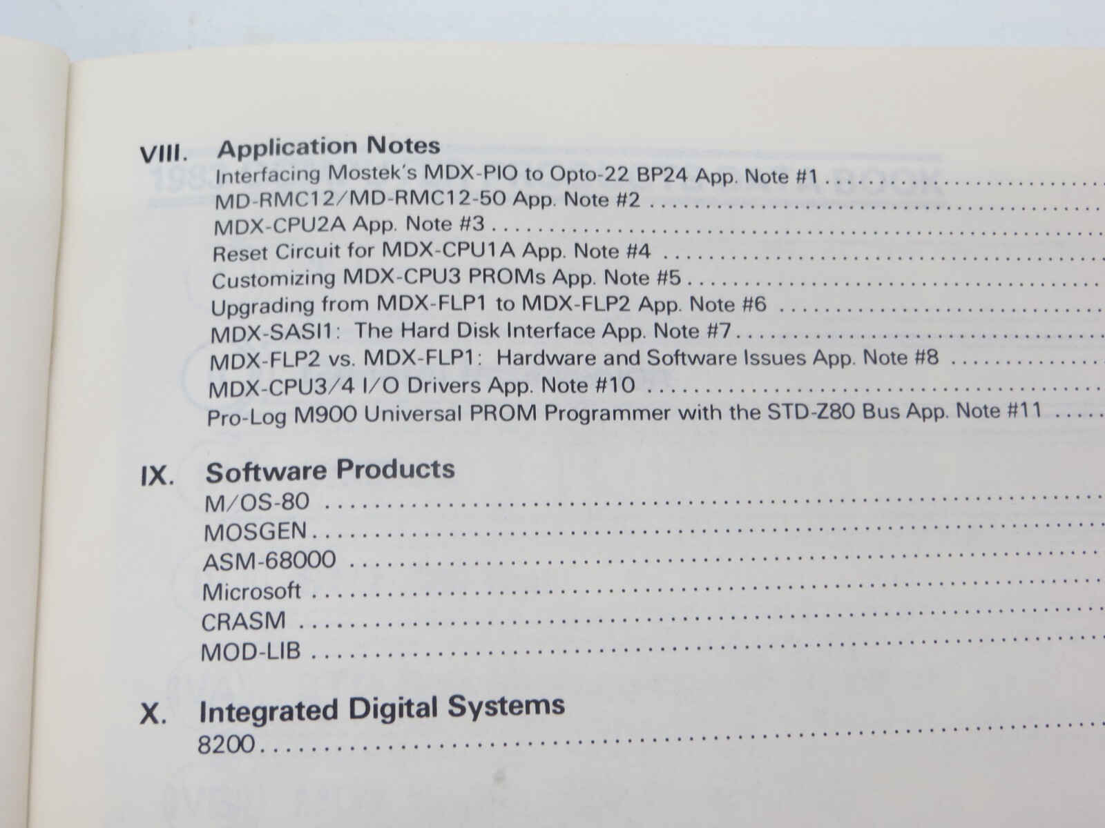 MOSTEK 1983 COMPUTER PRODUCTS DATA BOOK vintage computer tech book