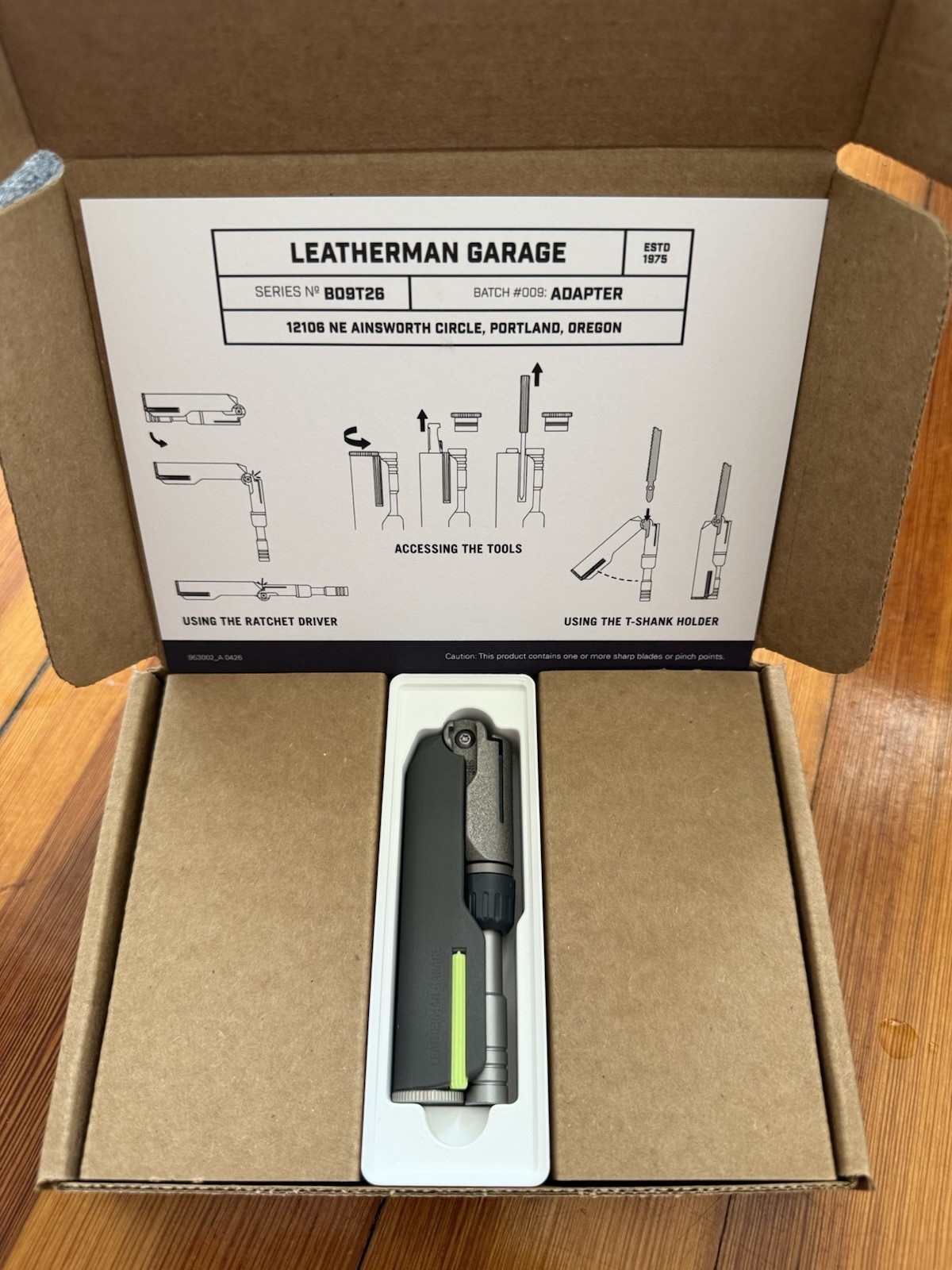 Leatherman Garage Batch #009 Adapter Limited Edition -  BRAND NEW IN HAND