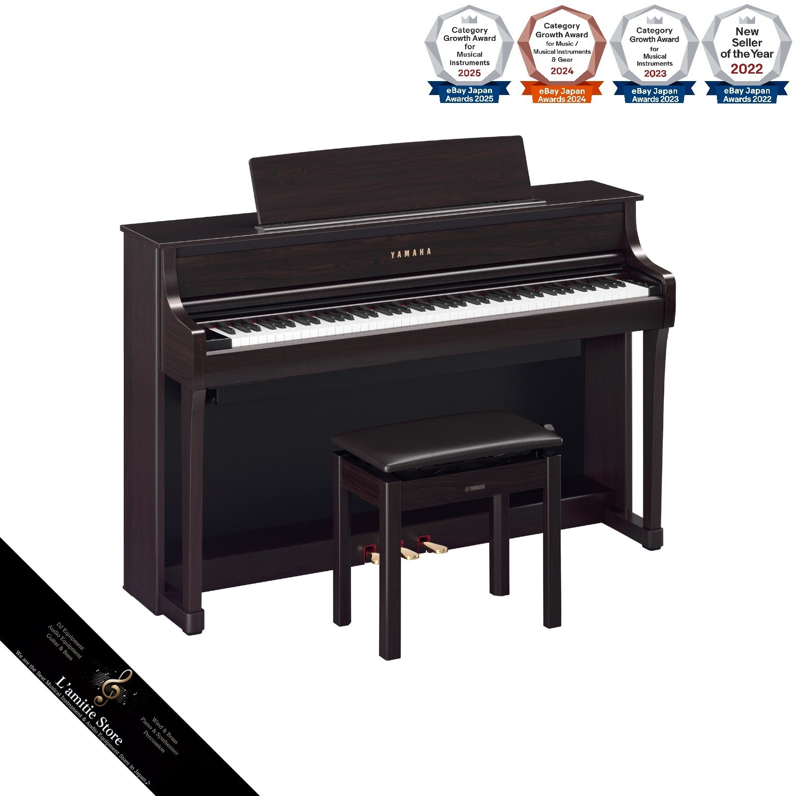 YAMAHA CLP-875R Digital Piano Clavinova 88 Keys CLP-875 Dark Rosewood CLP875R JP