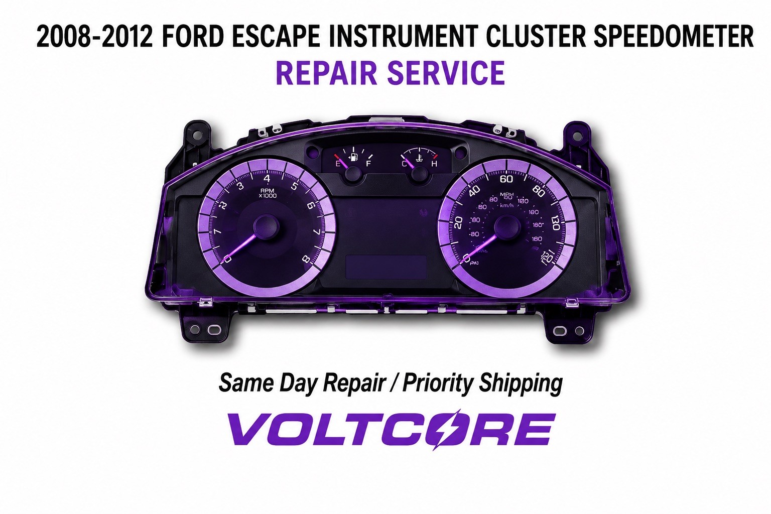 2008-2012 Ford Escape Instrument Gauge Cluster Speedometer IPC Repair Service