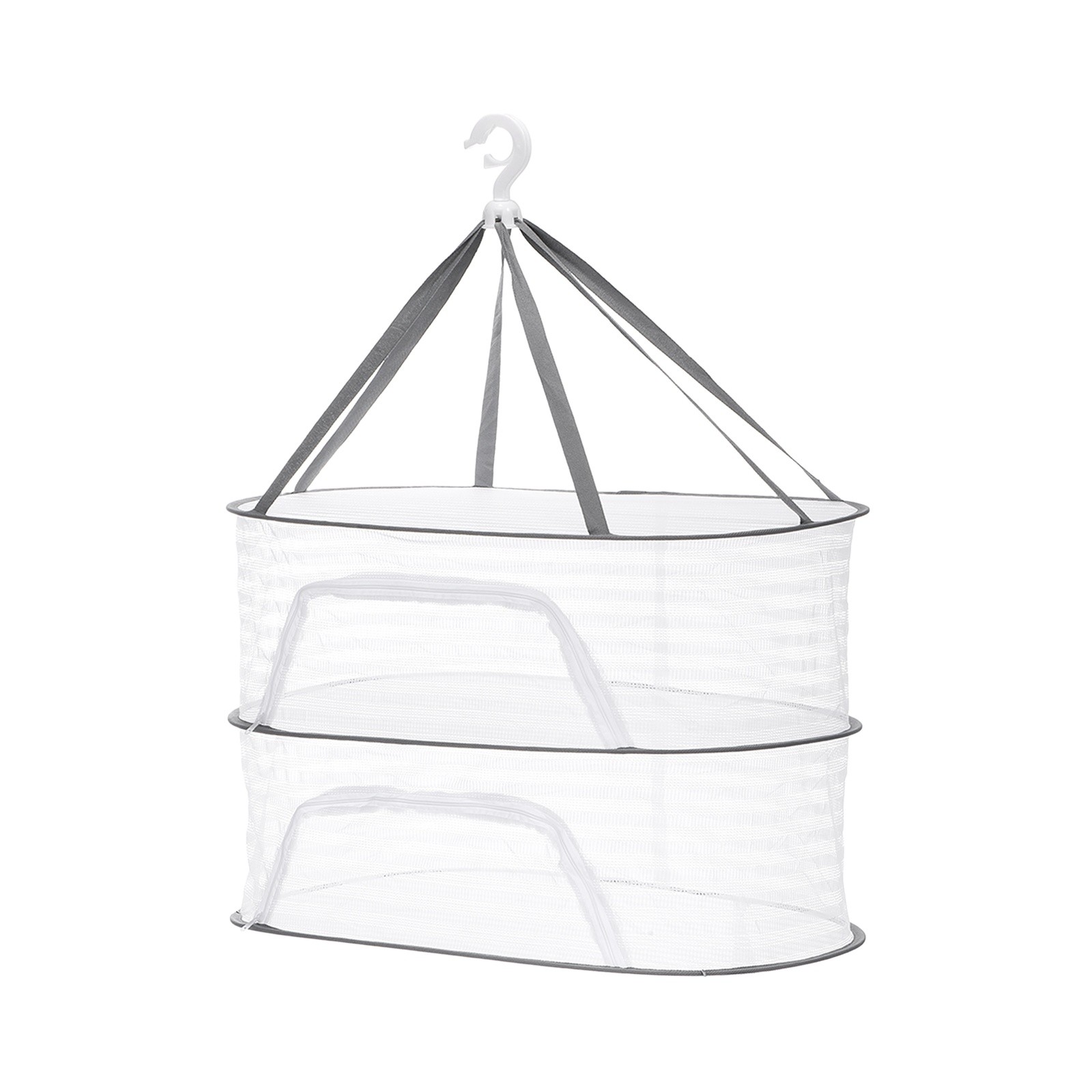 Herb Drying Rack, 24" 2-Layer Hanging Drying Mesh Net, White