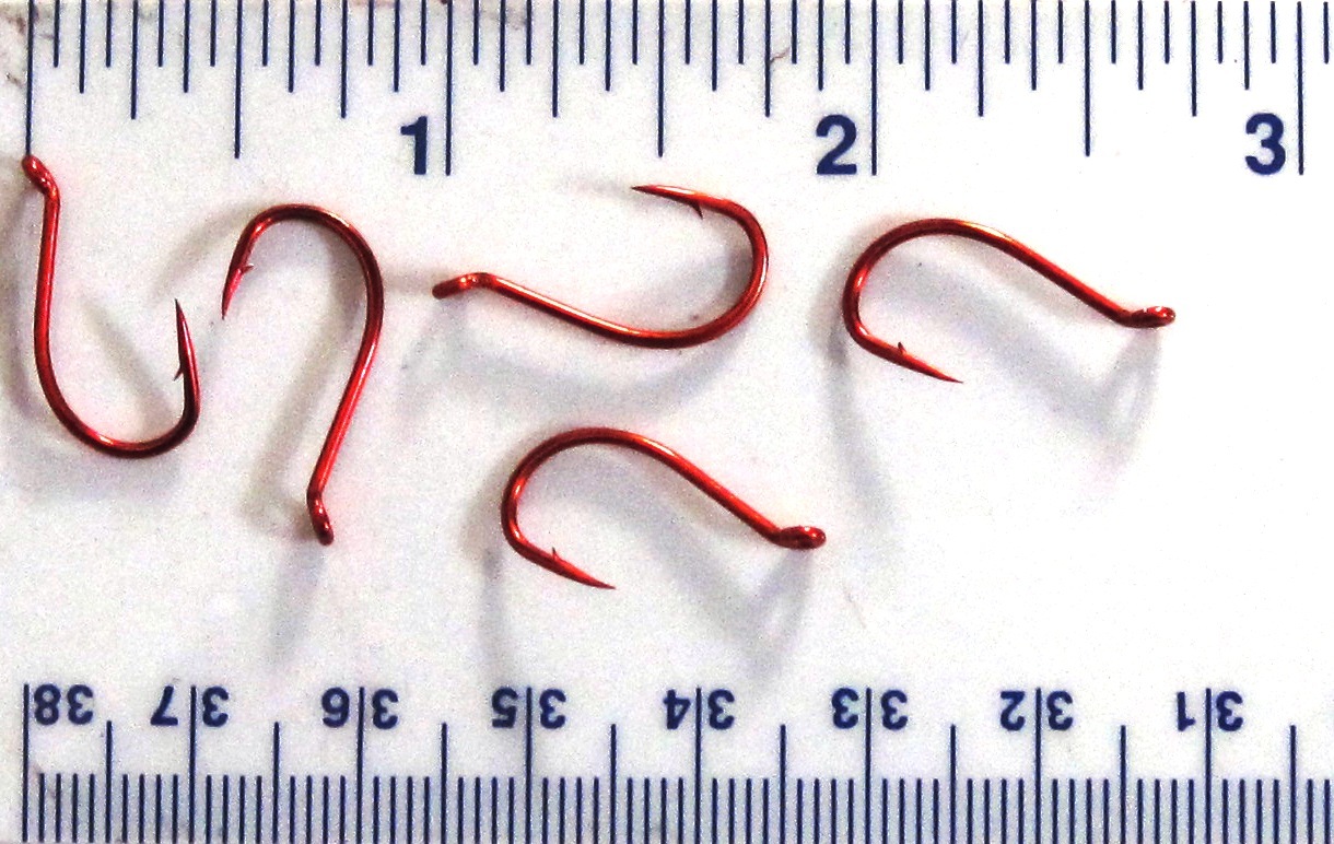 100 GT Red Chrome Octopus Fish Fishing Hooks size 4 - 100 hooks