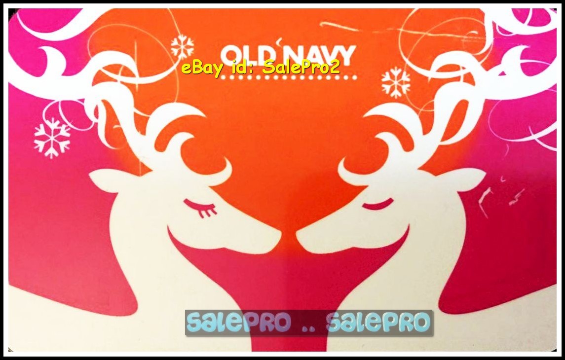 OLD NAVY CHRISTMAS REINDEERS LOVE & KISSING SEASON SPIRIT COLLECTIBLE GIFT CARD