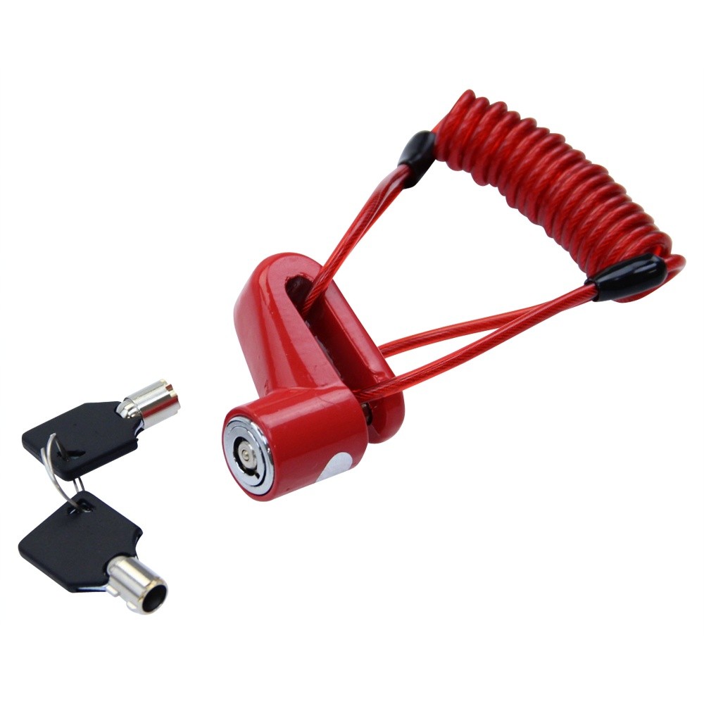 Brake Disc Lock + Reminder Cable Solid Steel "Disc Lock" for Suzuki