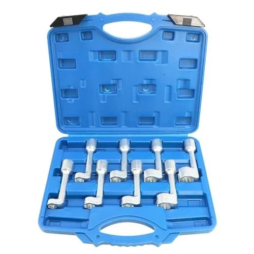 Diesel Injector Line Socket Wrench Set 8pc 12pt L-Type Fuel Line Socket 8PC