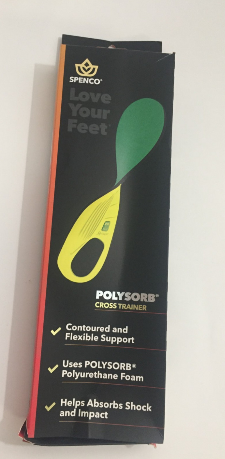 Spenco Polysorb Cross Trainer Athletic Cushioning Arch Support Insole System