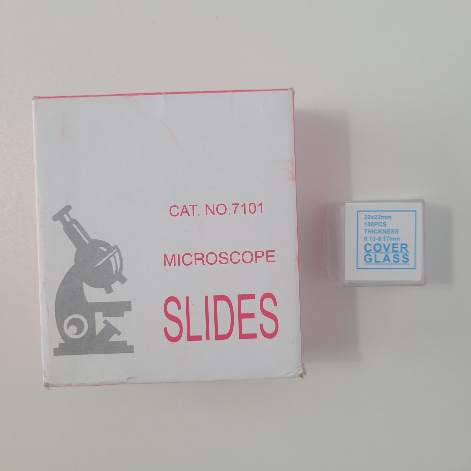 Lot of Microscope Slides and Cover Glass in original boxes
