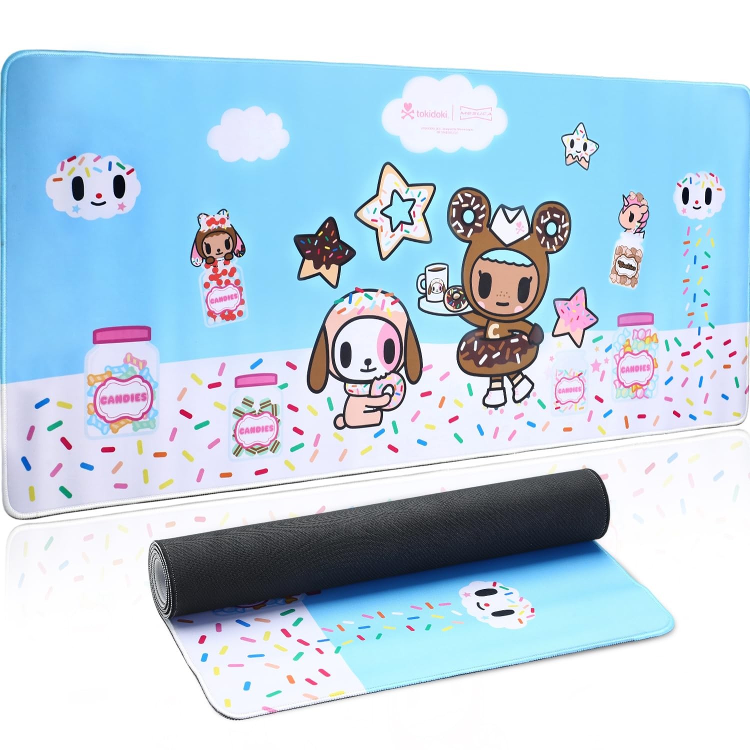 tokidoki Unicorno Cute Desk Mat,Large Mouse Pad 35.4L x 15.8W inches, Blue 1