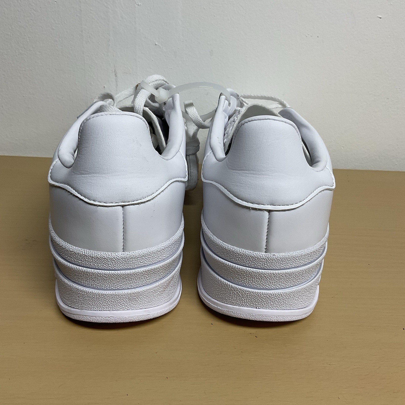 Adidas Gazelle Bold Womens Platform Sneakers White IE5130 Sz 10.5 ^^