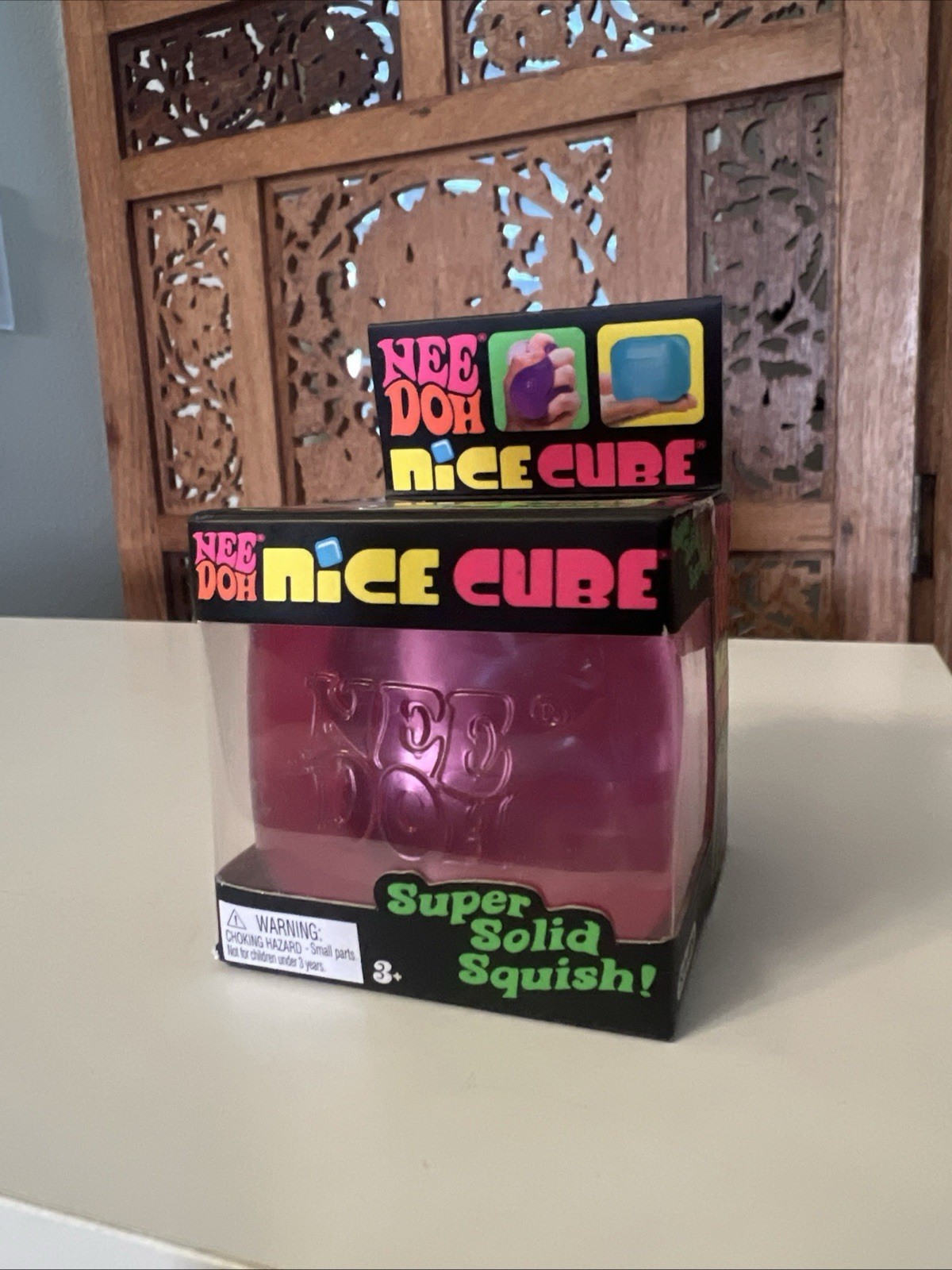 Authentic Schylling Nee Doh Nice Cube Pink Rare Manipulative Toy NEW in Box