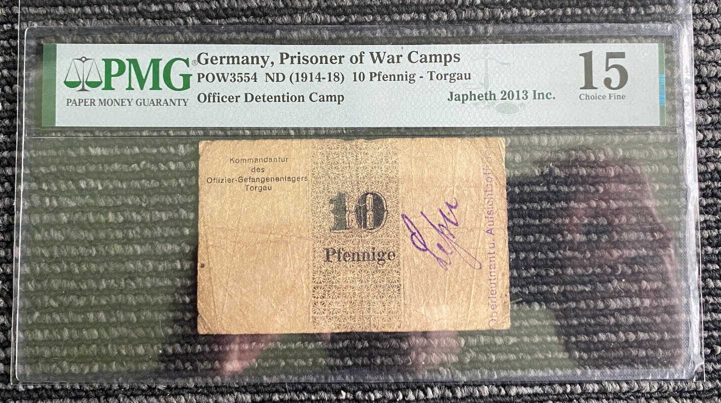 Germany WWI Prisoner Of War Camps 10 Pfennig POW3354 1914-18 PMG 15 Fine