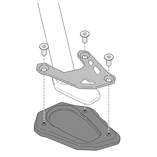 Motorcycle Side Stand Extension Kickstand Plate Compatible With black-1