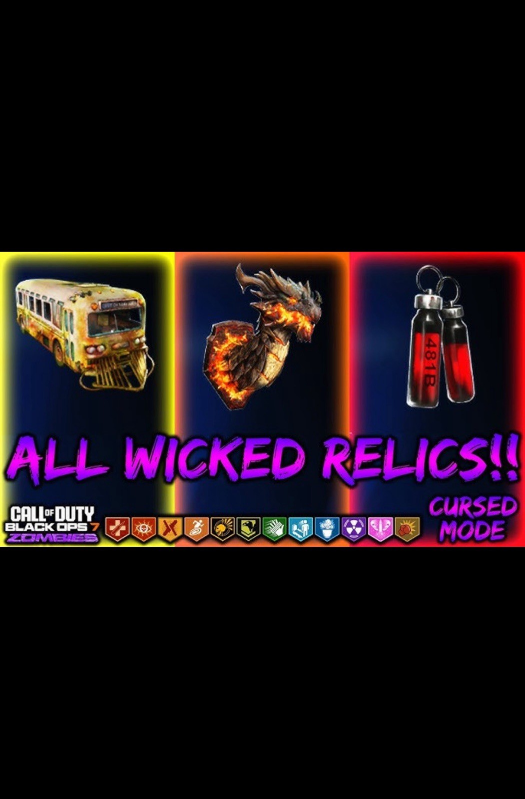 ALL 3 Tier 3 Cursed Wicked Relics Ashes  CARRY SERVICE Black Ops 7 Zombies