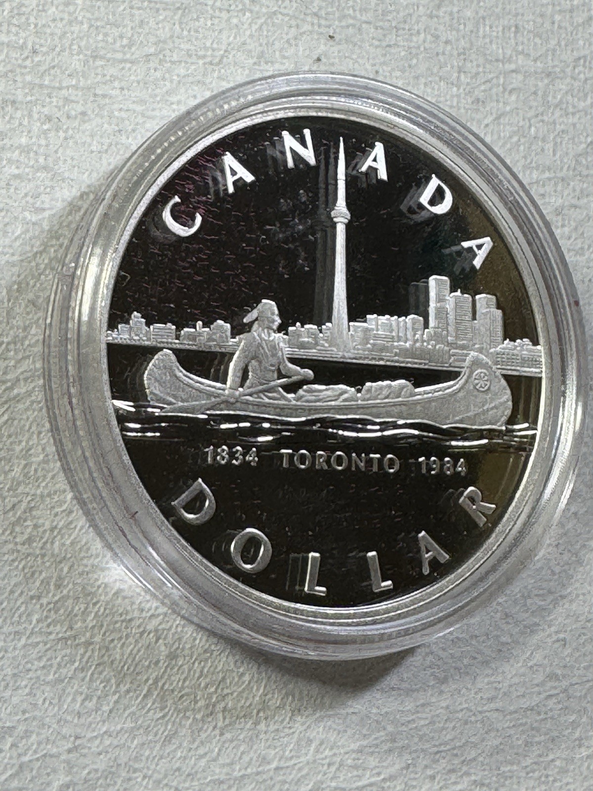 1984 Canada 1 Dollar Silver Proof Coin Toronto