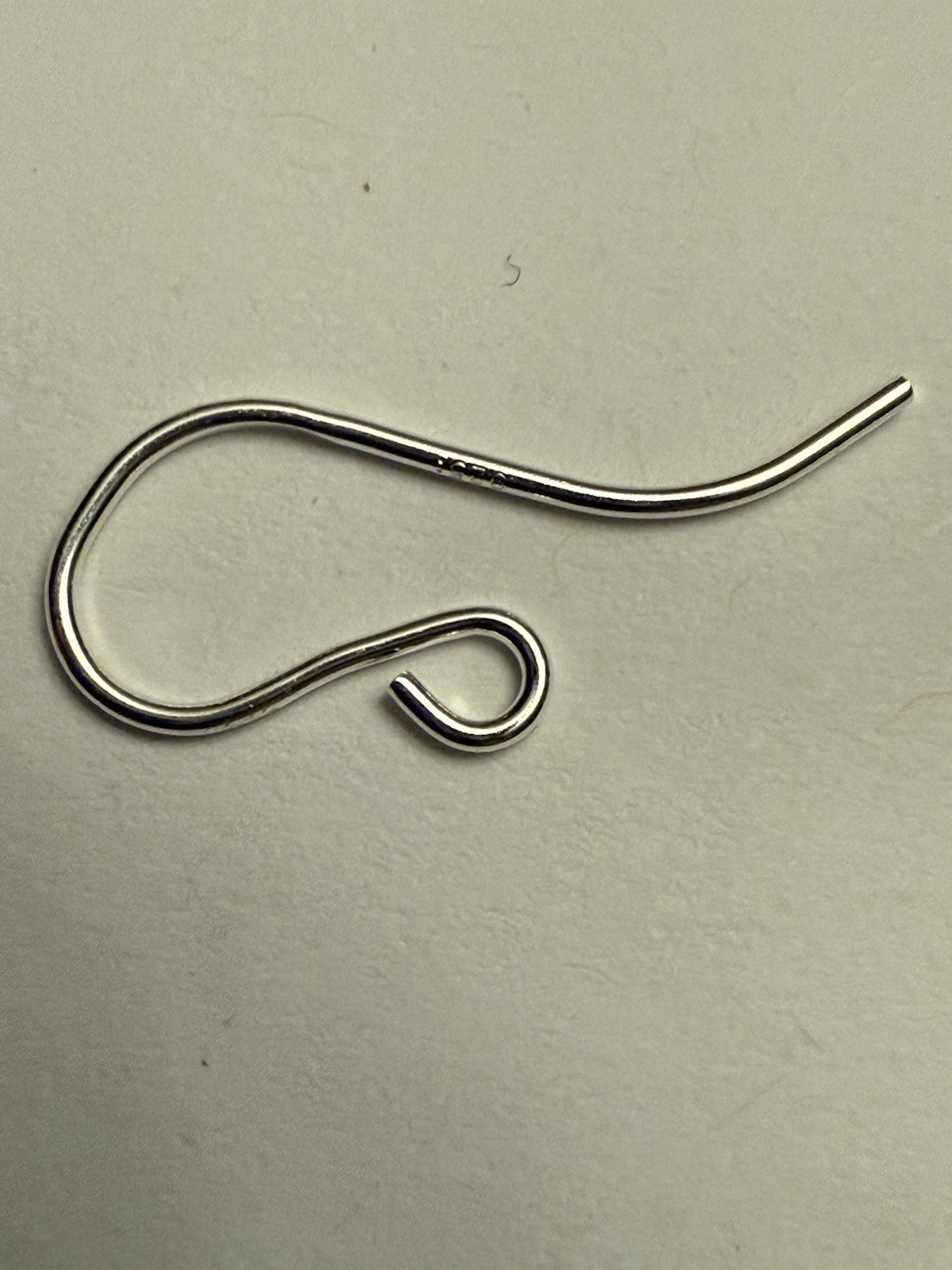 sterling silver french ear wire 10prs, 19.5x7.5mm