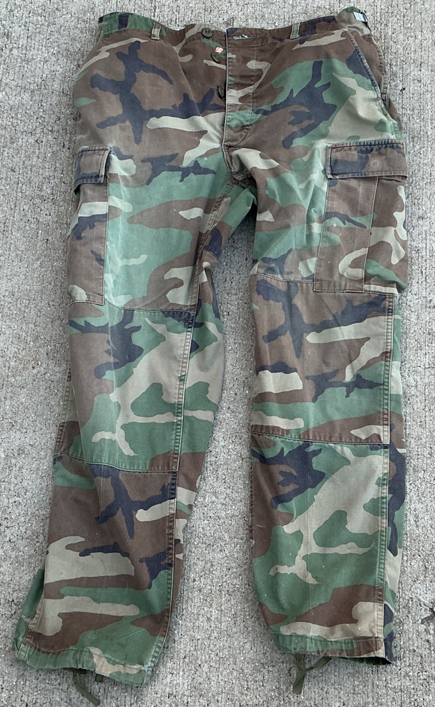 Military Trousers Mens Medium Regular Camouflage Inseam 29-32 Waist 31-35 Woodla