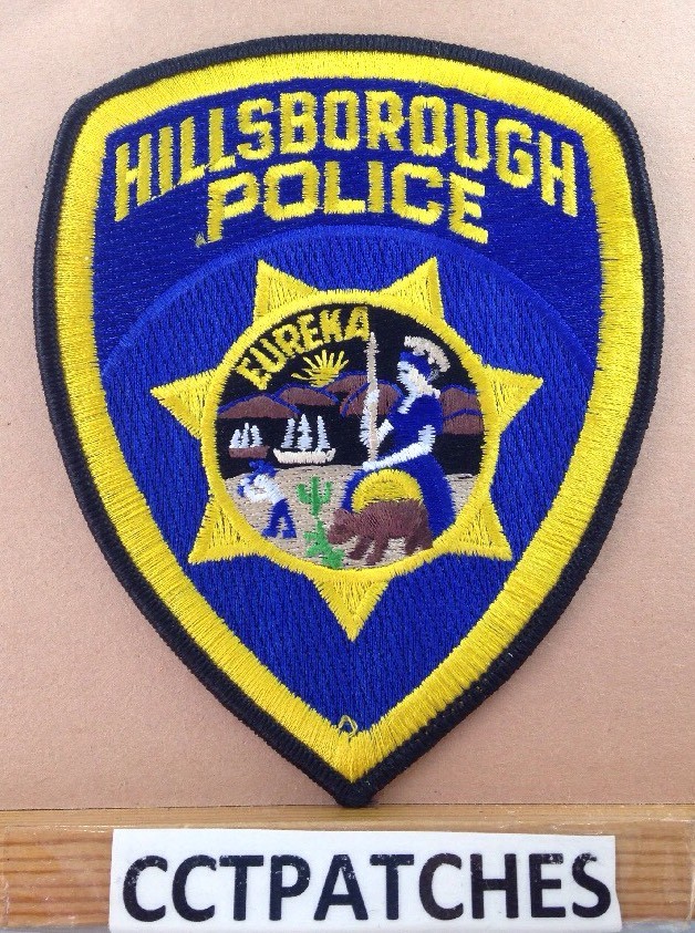 HILLSBOROUGH, CALIFORNIA POLICE SHOULDER PATCH CA