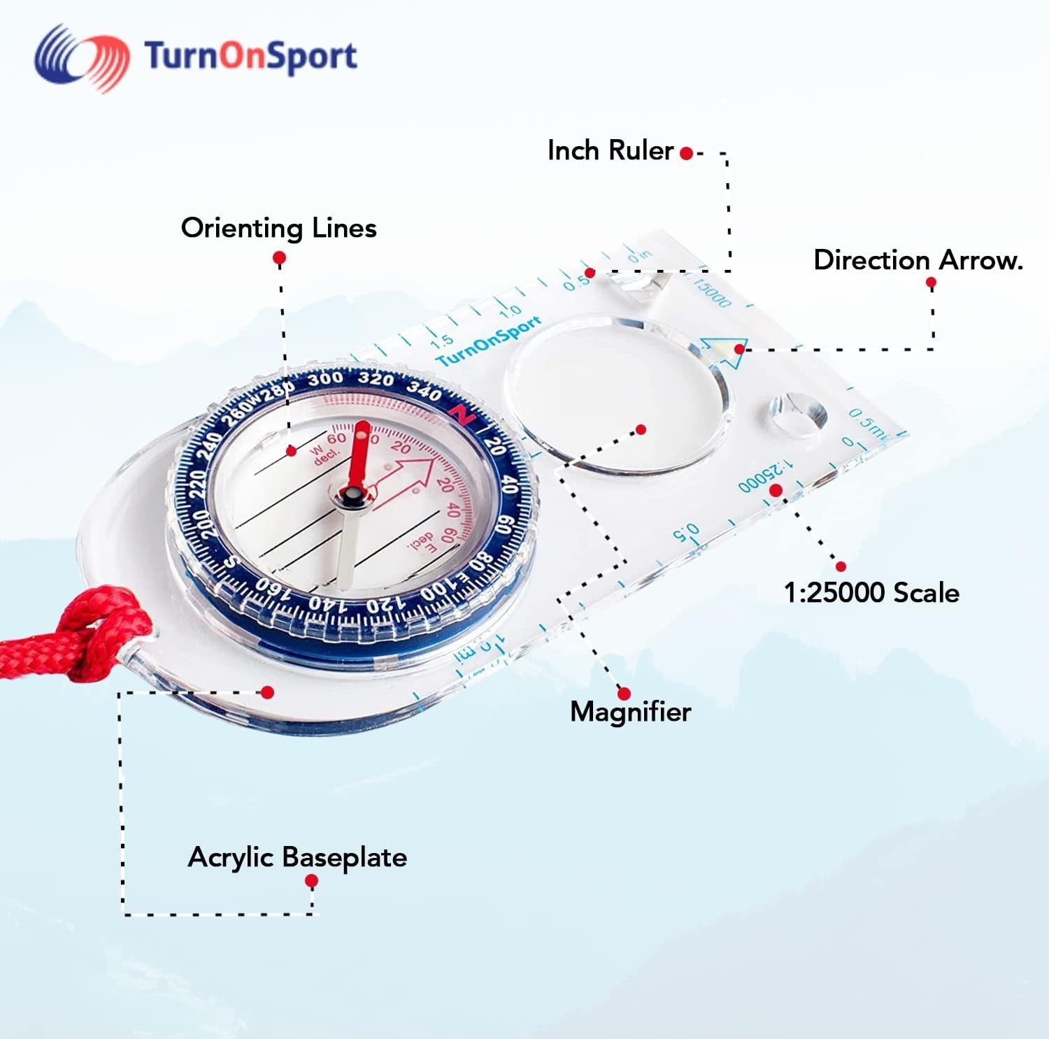 Orienteering Compass - Hiking Backpacking Compass | Advanced Scout Compass Ca...