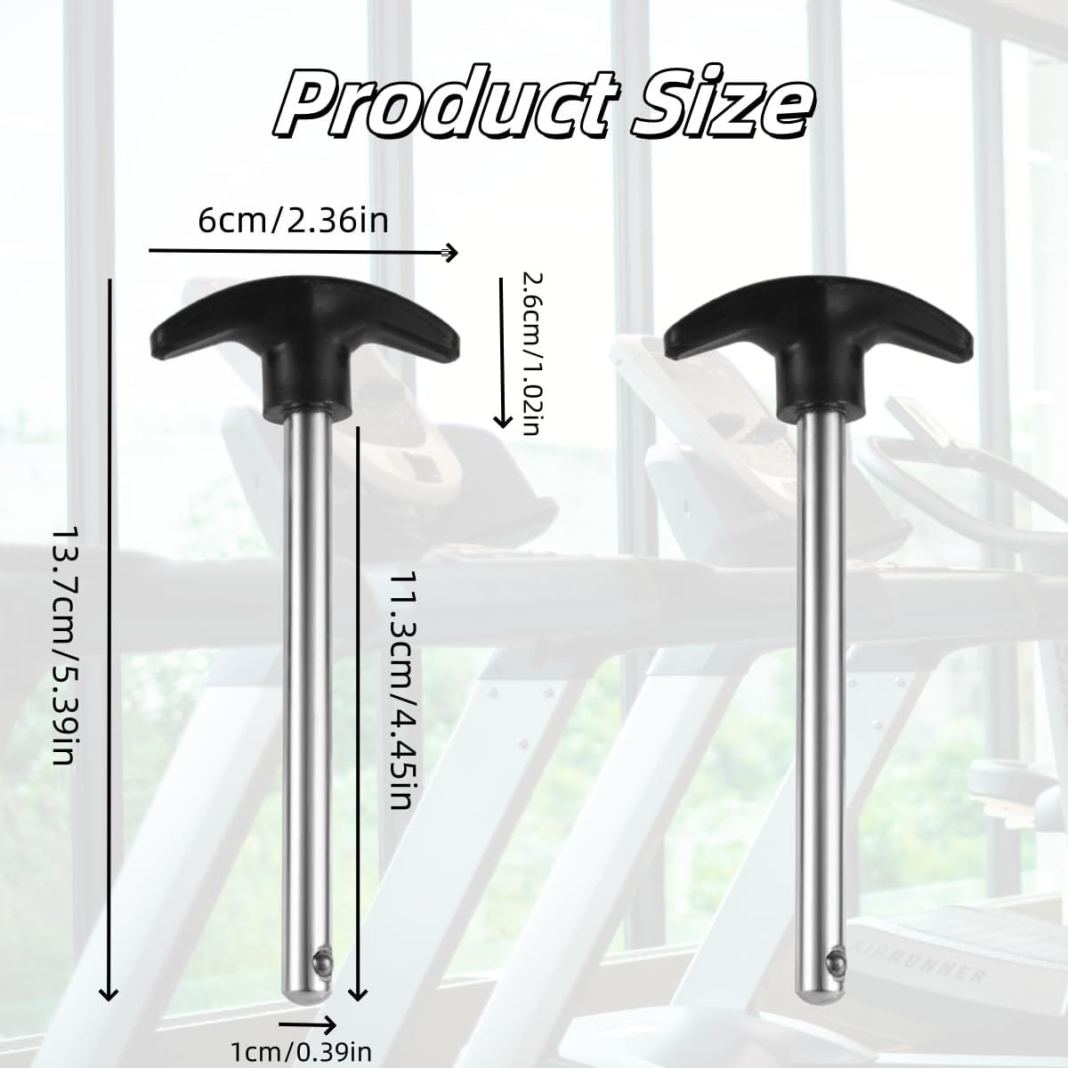 Heavy-Duty Replacement Pins for Home Gym Weight Stack - 2 Pack