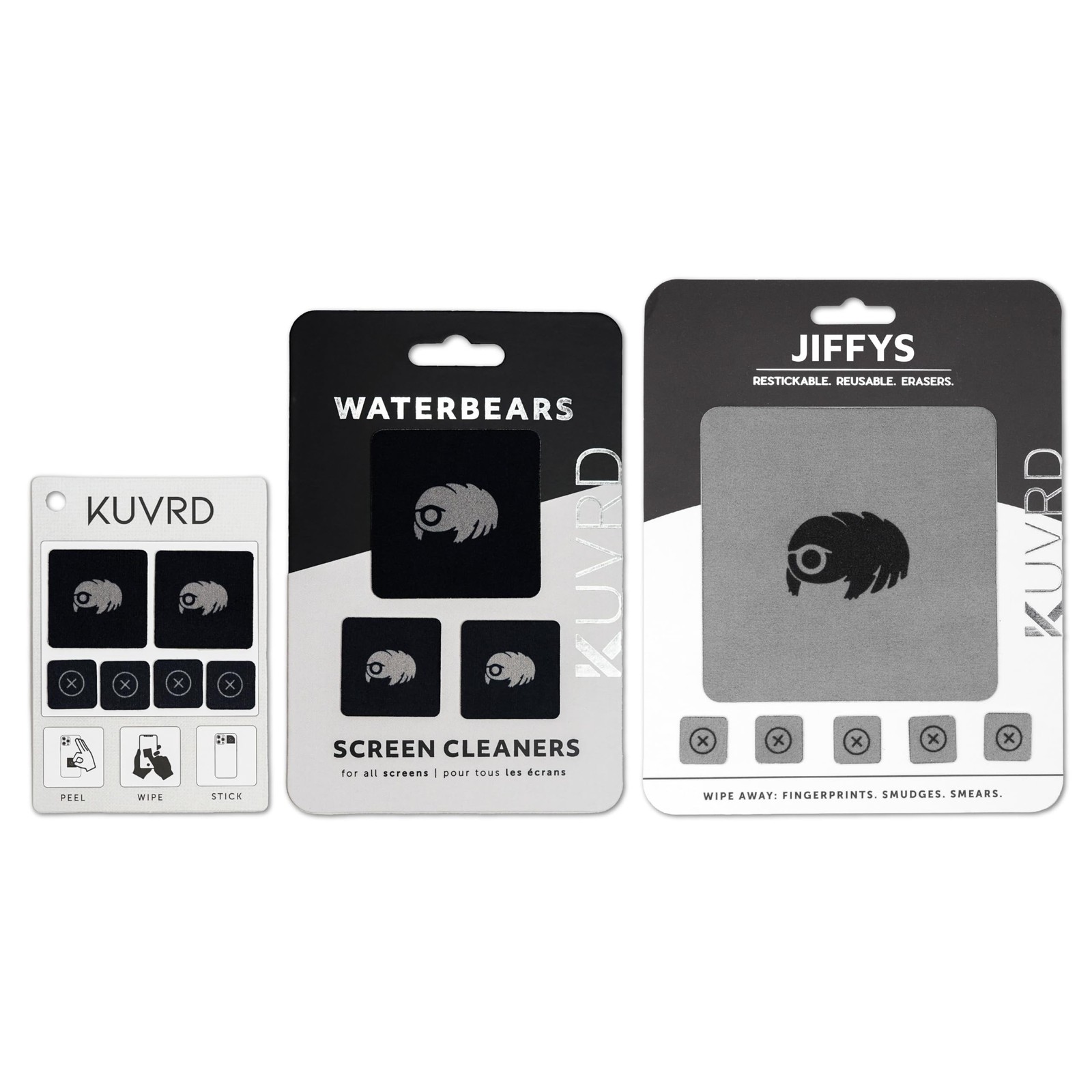 KUVRD Waterbear - Universal Screen Cleaners - Teeny Tiny Cleaning Tools for Y...