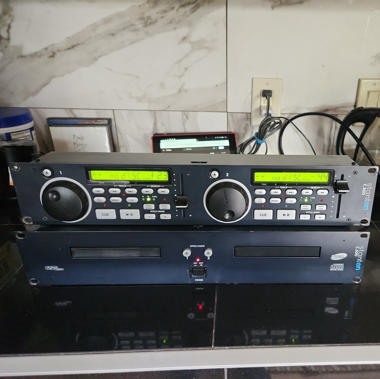 Stanton c.500 pro dj dual deck cd player&control panel