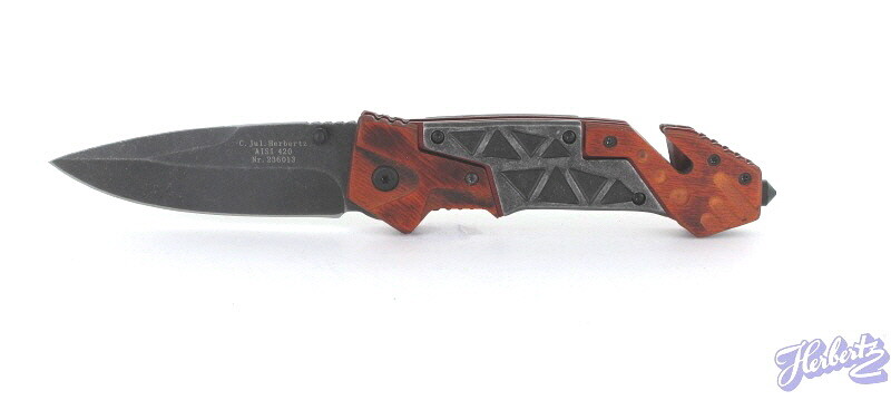 Herbertz Folder Pakka wood Rescue knife 9.2 cm blade