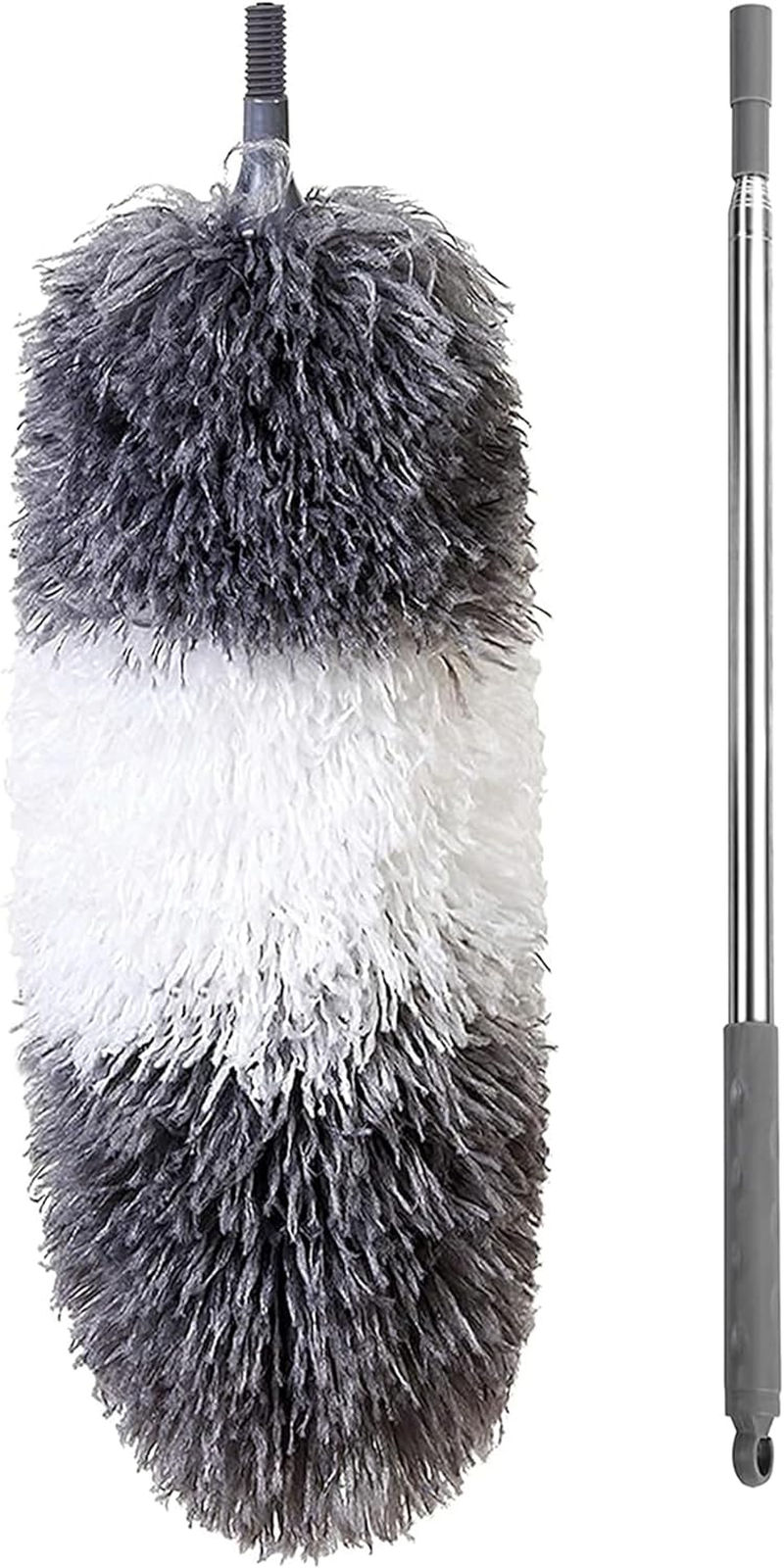Microfiber Feather Duster with Extendable Pole Bendable Head Ceiling Cleaning