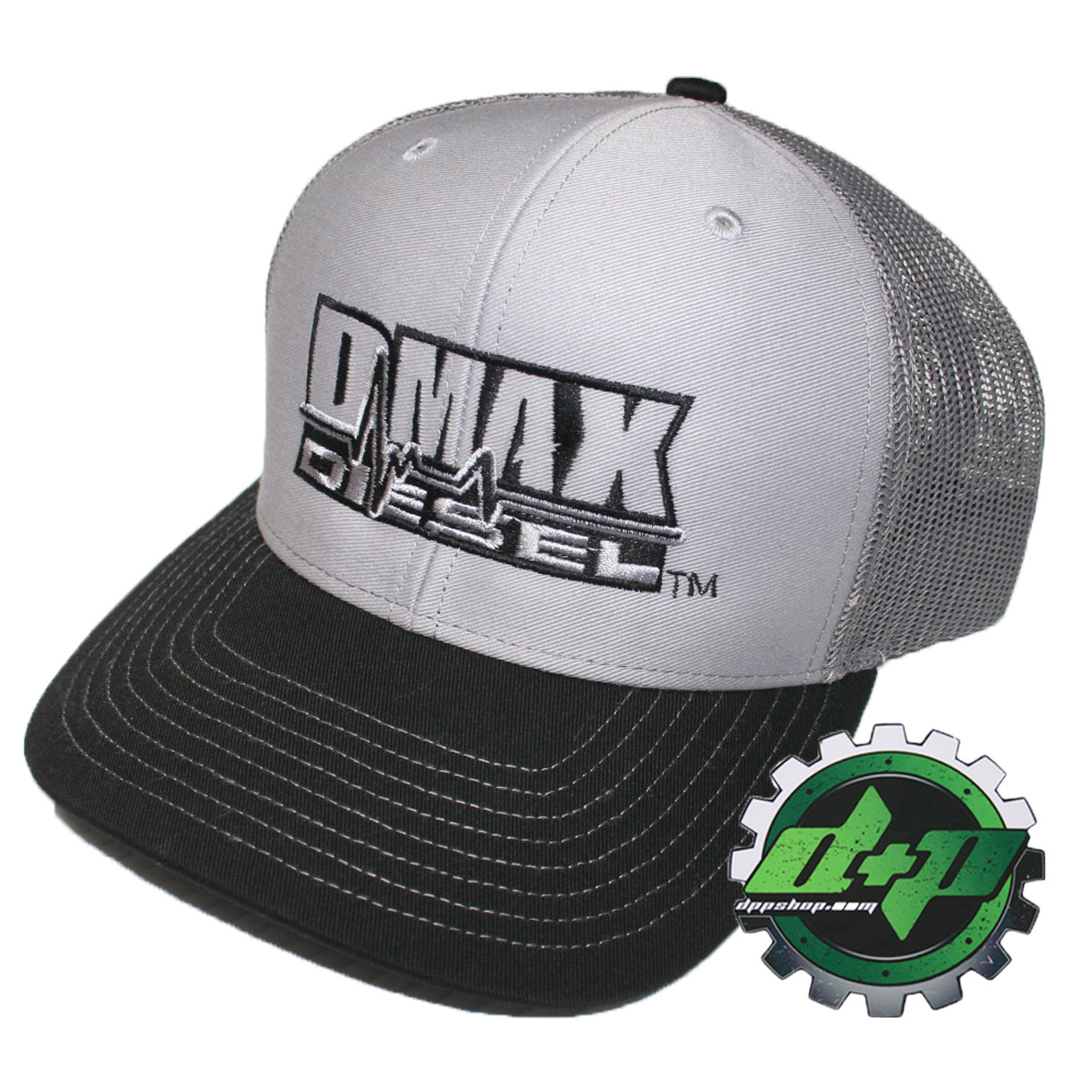 DMAX Richardson 112 Diesel snapback mesh trucker cap hat Chevy Duramax Gray