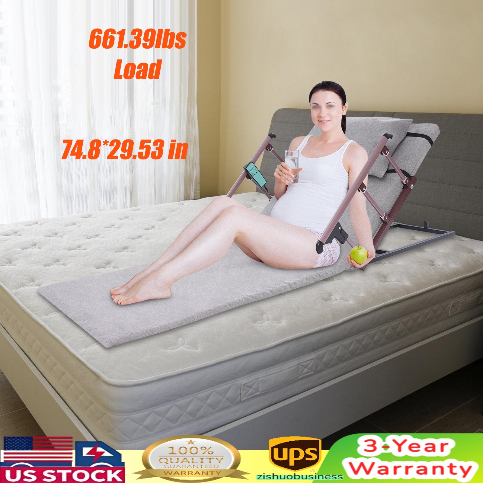 Electric Lifting Bed Backrest Elderly Adjustable Back Rest ed Sitting Backrest