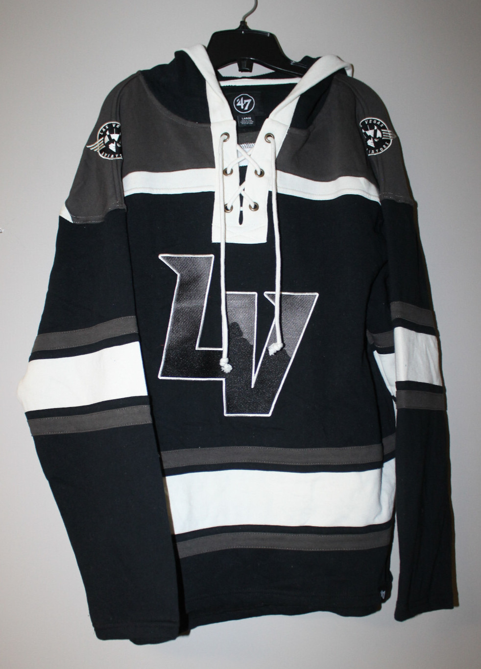 New MiLB Las Vegas Aviators old time jersey style mid weight cotton hoodie men S