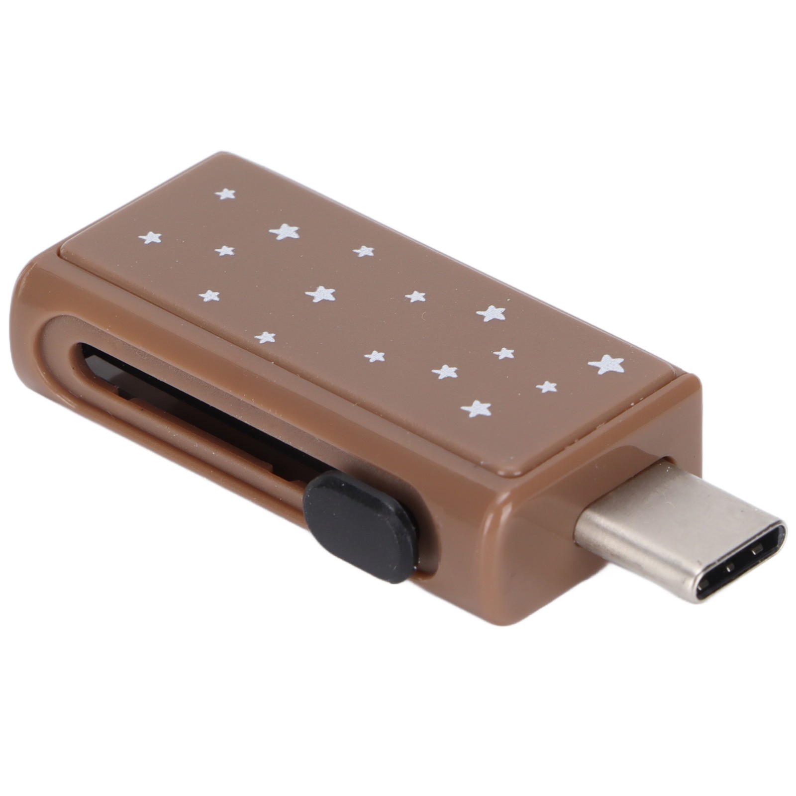 Flash Disk Portable Tea Brown Palstic Push Pull Thumb Memory Stick For