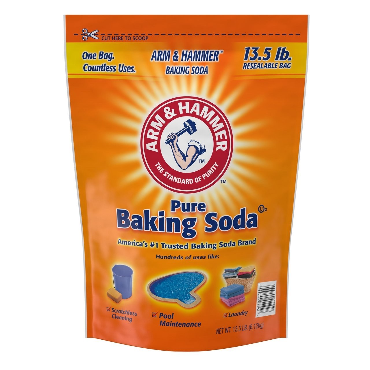 3 Pack - Arm & Hammer Pure Baking Soda, 13.5lbs.