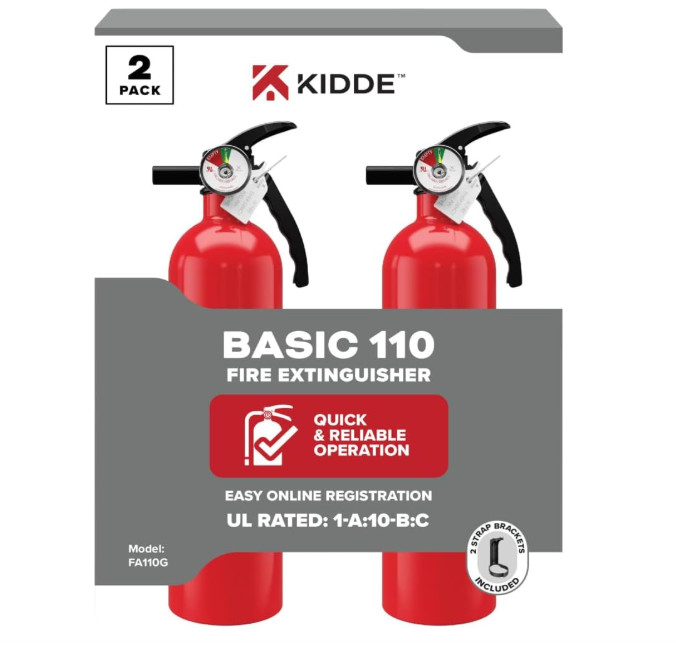 Set of 2 FIRE EXTINGUISHER For Car Truck Auto Marine Boat Kidde 3-Lb Dry