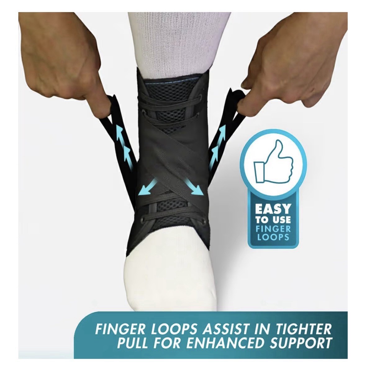 ASO Ankle Stabilizer Brace - Black Size Extra Large - Quality Brace, Cheap Price