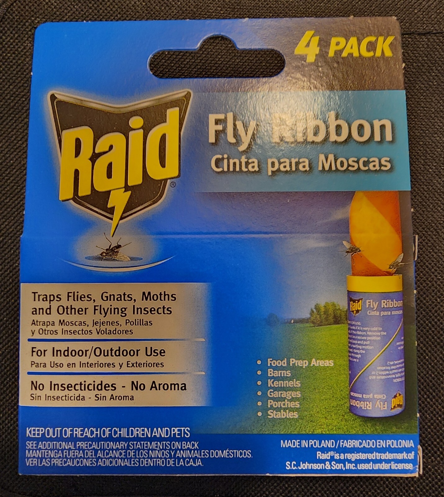 Pack Of 10 Fly Ribbon Insect Trap Sticky Glue Catcher Strip Traps Kitchen & Food