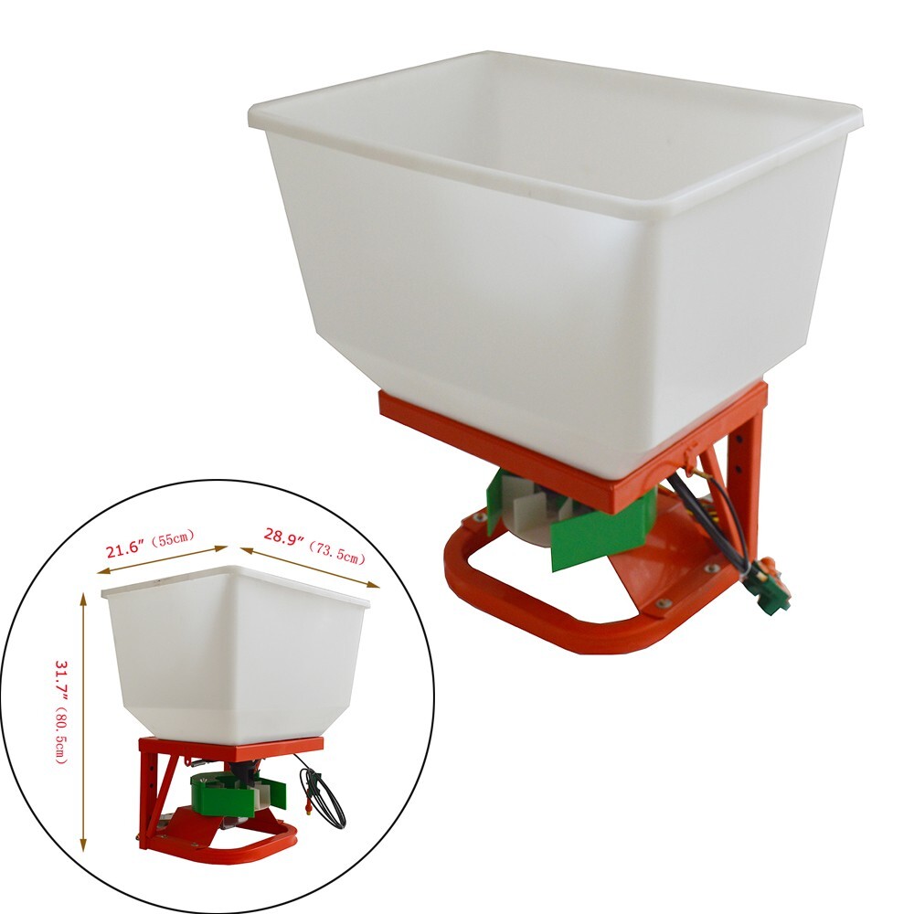 12V ATV Broadcast Spreader Tractor Front Electric Fertilizer Spreader Machine