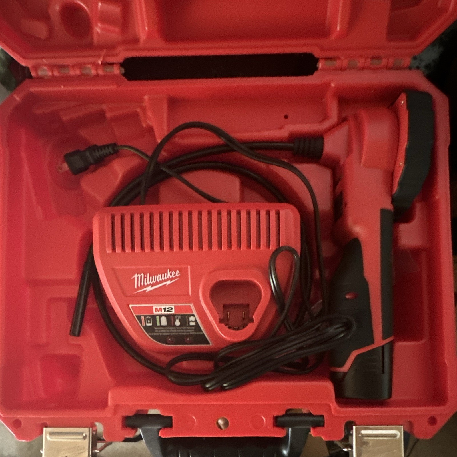 Milwaukee M12 12V Cordless Scope w/ Charger & Red/Black Hard Case