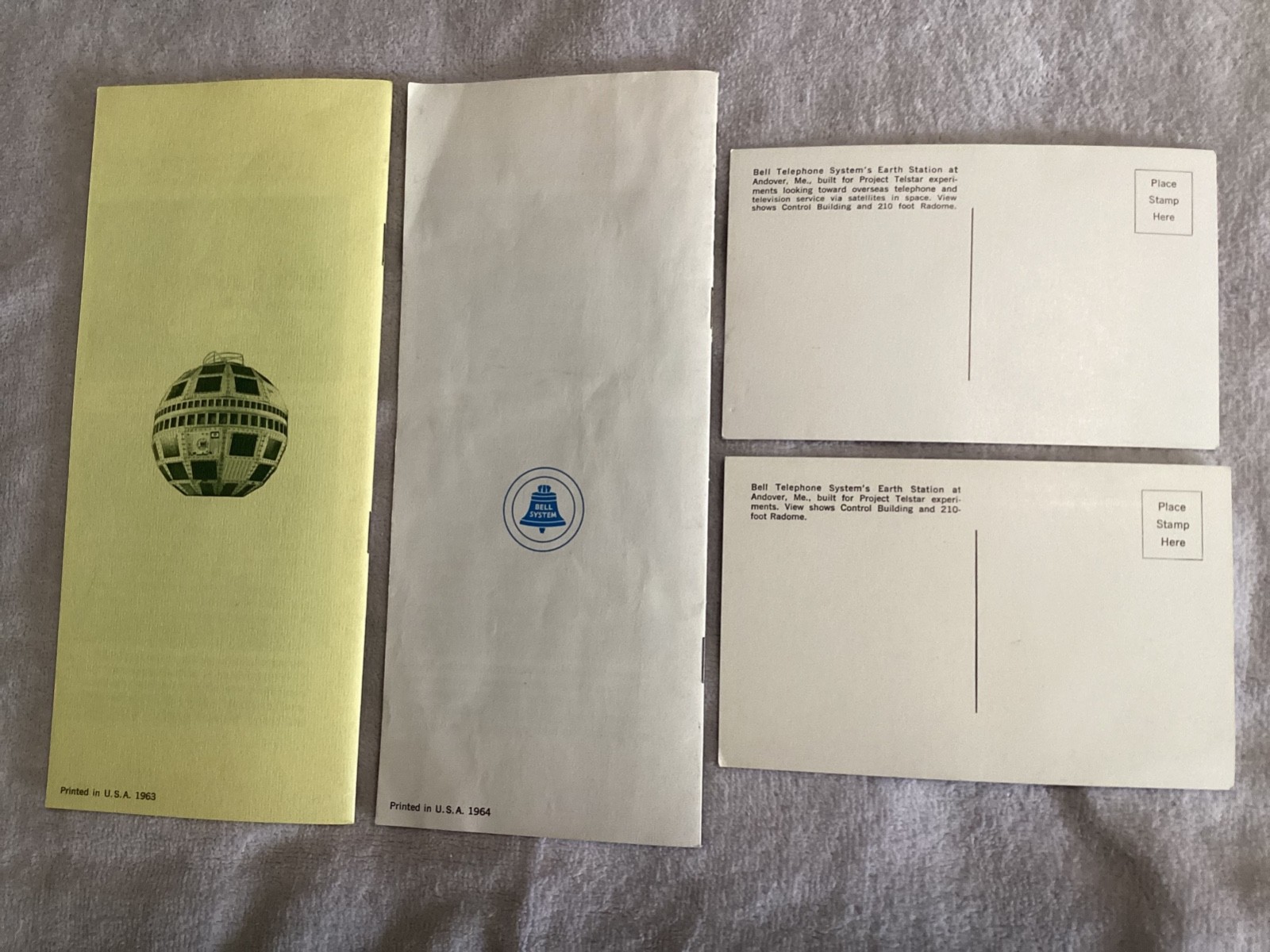 Bell System 2 Brochures Telstar Experiment 1963/4 Satellites Telecom 2 Postcards