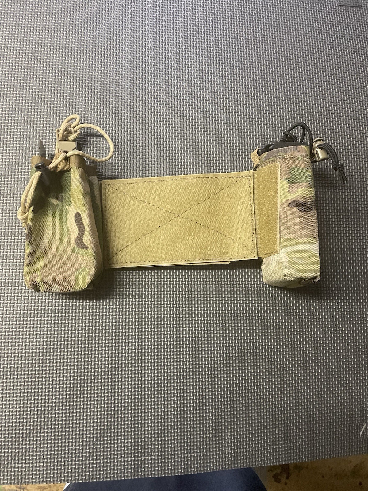 MultiCam Tactical Dump Pouch Bungee Retention Quick Release Buckle Coyote Camo