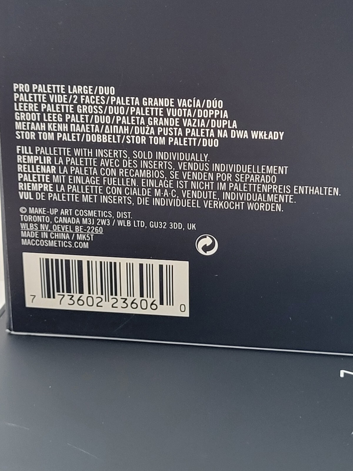 MAC Pro Palette *LARGE/DUO* Magnetic Black Case / EMPTY / New in box